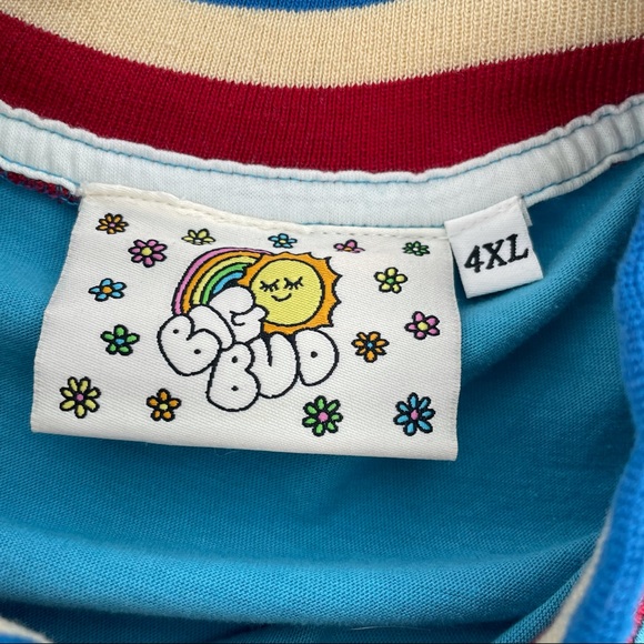 Big Bud Press Knitted Mock Neck Tee in Bicentennial Blue Women's Size 4XL - Picture 4 of 10